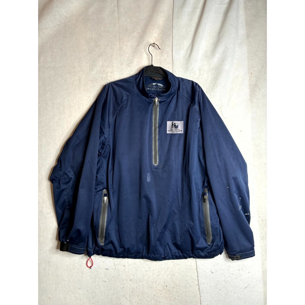 Sun Mountain Rainflex Jacket Mens XL Navy Blue Stretch Raglan Sleeve Half Zip